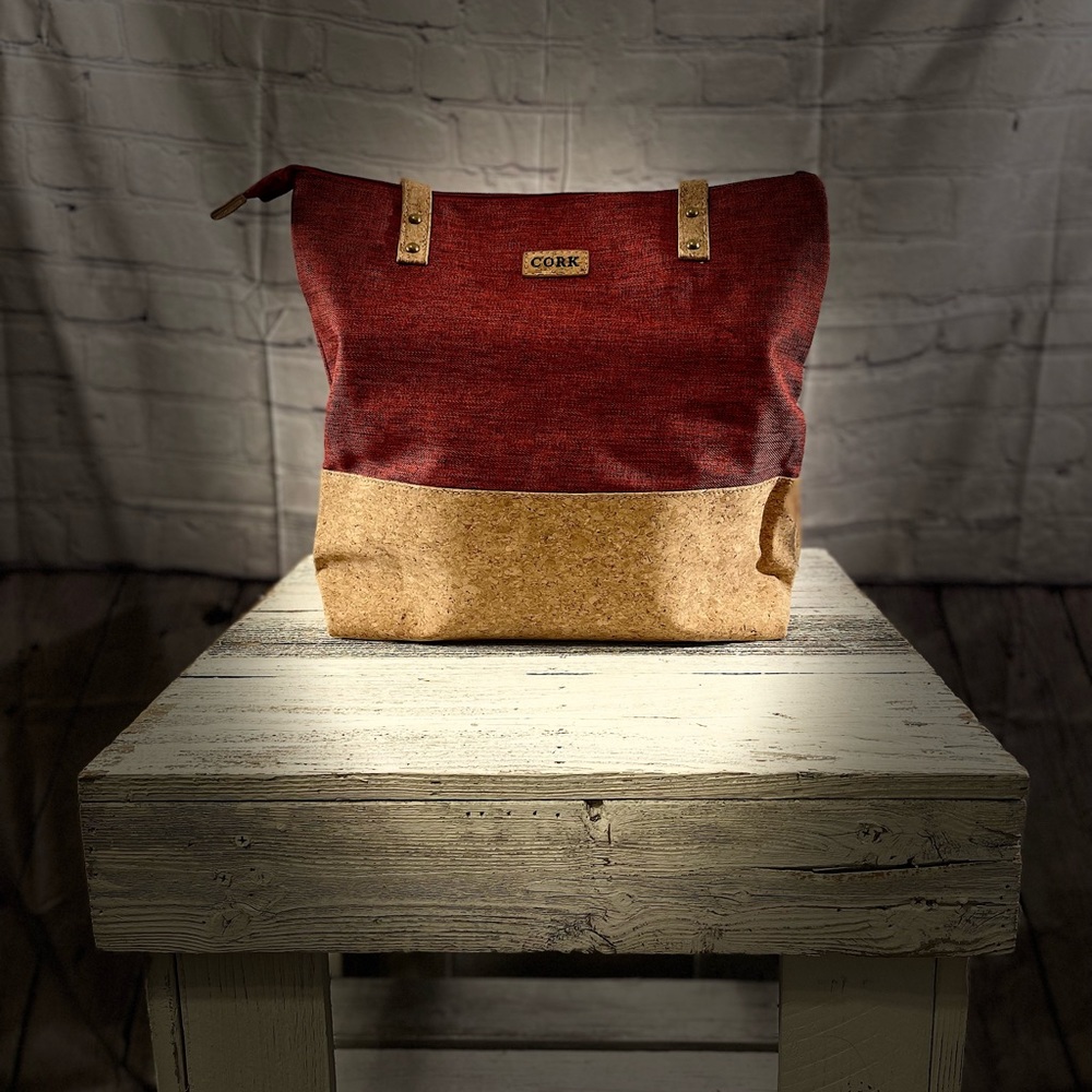 Beautiful two tone cork and fabric tote bag - Picture 5 of 5